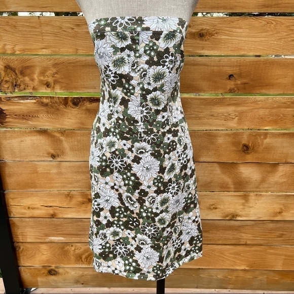 Vintage Floral Print Strapless Mini Dress - Picture 11 of 13